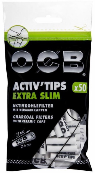 OCB Filter Activ Tips Extra Slim 6 mm